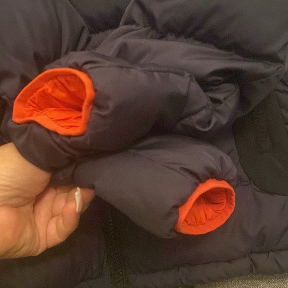 Navy and orange Michael Kors puffer coats - Picture 3 of 5
